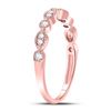 Image 3 : 0.17 CTW Diamond Dot Stackable Ring 10kt Rose Gold