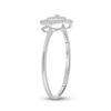 Image 3 : 0.04 CTW Diamond Slender Heart Cluster Ring 10kt White Gold
