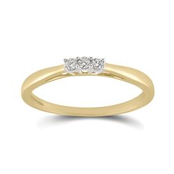 0.06 CTW Diamond 3-stone Bridal Wedding Engagement Ring 10kt Yellow Gold