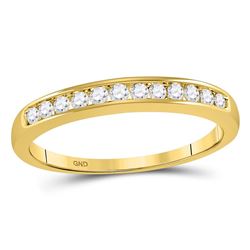 0.25 CTW Diamond Wedding Channel Set Ring 14kt Yellow Gold