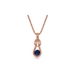 Genuine 0.65 ctw Sapphire Necklace 14KT Rose Gold