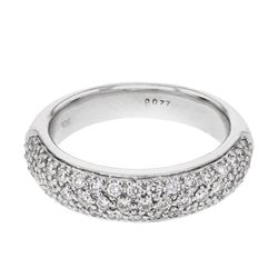 0.77 CTW Diamond Ring 18K White Gold