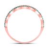 Image 4 : 0.26 CTW Emerald Scalloped Stackable Ring 10kt Rose Gold