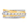 Image 4 : 0.57 CTW Diamond Graduated Crossover Ring 14kt Yellow Gold