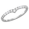 Image 1 : 0.24 CTW Diamond Chevron Stackable Ring 10kt White Gold