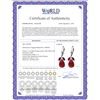 Image 2 : Genuine 11 ctw Ruby Earrings 14KT Rose Gold