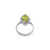 Image 1 : Genuine 2.15 ctw Peridot & Diamond Ring 14KT White Gold