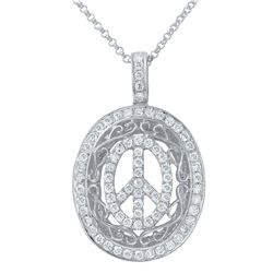 0.65 CTW Diamond Necklace 14K White Gold