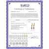 Image 2 : Genuine 5.2 ctw Amethyst & Pearl Earrings 14KT Yellow Gold