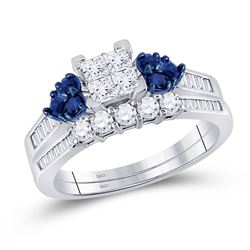 0.76 CTW Diamond Bridal Wedding Engagement Ring 10kt White Gold