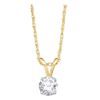 Image 1 : 0.20 CTW Diamond Solitaire Pendant 14kt Yellow Gold