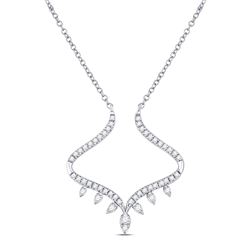 0.23 CTW Diamond Modern-V Fashion Necklace 14kt White Gold