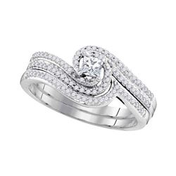 0.38 CTW Diamond Bridal Wedding Engagement Ring 10kt White Gold