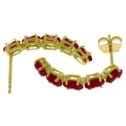 Genuine 2.5 ctw Ruby Earrings 14KT White Gold