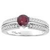 Image 1 : 1.40 CTW Ruby & Diamond Ring 14K White Gold