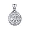 Image 1 : 0.15 CTW Diamond Cluster Circle Pendant 10kt Two-tone Gold