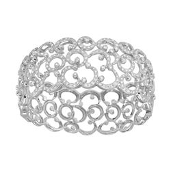 5.47 CTW Diamond Bangle 18K White Gold