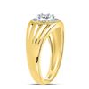 Image 3 : 0.10 CTW Diamond Circle Cluster Ring 10kt Yellow Gold