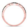 Image 4 : 0.22 CTW Brown Diamond Stackable Ring 10kt Rose Gold