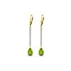Image 1 : Genuine 3.6 ctw Peridot & Diamond Earrings 14KT Yellow Gold