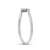 Image 4 : 0.05 CTW Diamond Solitaire Promise Bridal Ring 10kt White Gold