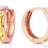 Image 1 : Genuine 0.70 ctw Citrine Earrings 14KT Rose Gold