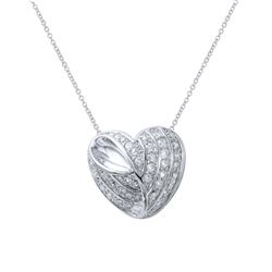 0.71 CTW Diamond Necklace 18K White Gold
