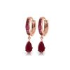 Image 1 : Genuine 4.8 ctw Ruby Earrings 14KT Rose Gold