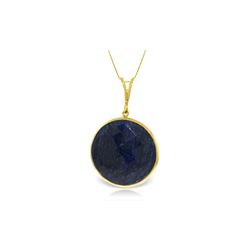 Genuine 23 ctw Sapphire Necklace 14KT Yellow Gold