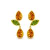 Image 1 : Genuine 13.6 ctw Citrine & Peridot Earrings 14KT Yellow Gold