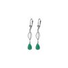 Image 1 : Genuine 2 ctw Emerald Earrings 14KT White Gold