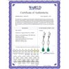 Image 2 : Genuine 2 ctw Emerald Earrings 14KT White Gold