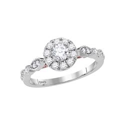 0.75 CTW Diamond Solitaire Bridal Wedding Engagement Ring 14kt Two-tone Gold