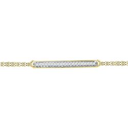 0.05 CTW Diamond Single Row Bar Fashion Bracelet 10kt Yellow Gold