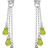 Image 1 : Genuine 10.53 ctw Peridot & Diamond Earrings 14KT White Gold