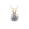 Image 1 : 14K Yellow Gold 0.52 ct Natural Diamond Solitaire Necklace