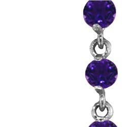 Genuine 11 ctw Pearl & Amethyst Earrings 14KT White Gold