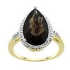 Image 1 : 5.55 CTW Quartz & Diamond Ring 10K Yellow Gold