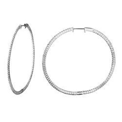 1.36 CTW Diamond Earrings 14K White Gold