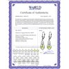 Image 2 : Genuine 1.25 ctw Peridot Earrings 14KT White Gold