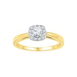 0.33 CTW Diamond Solitaire Bridal Wedding Engagement Ring 10kt Yellow Gold