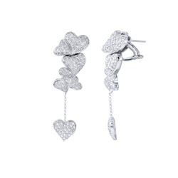 3.02 CTW Diamond Earrings 14K White Gold