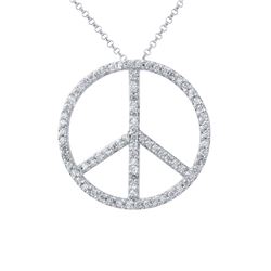 0.90 CTW Diamond Necklace 14K White Gold