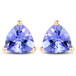 1.50 ctw Tanzanite Earrings 14K Yellow Gold