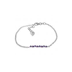 Genuine 1.55 ctw Amethyst Bracelet 14KT White Gold