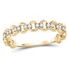 Image 1 : 0.12 CTW Diamond Link Stackable Ring 10kt Yellow Gold