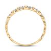 Image 4 : 0.12 CTW Diamond Link Stackable Ring 10kt Yellow Gold