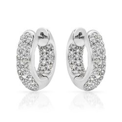 0.94 CTW Diamond Earrings 14K White Gold