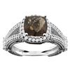 Image 1 : 4.10 CTW Quartz & Diamond Ring 10K White Gold