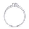 Image 4 : 0.10 CTW Diamond Solitaire Promise Bridal Ring 10kt White Gold